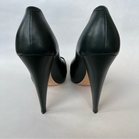 Bally Dark Green Eddi Peep Toe Pumps - Picture 6 of 7